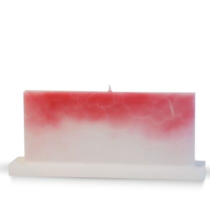 Bougie banquise couleur rouge