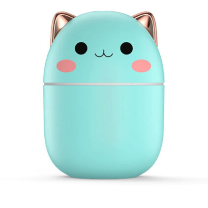 Humidificateur en forme de chat de couleur bleu